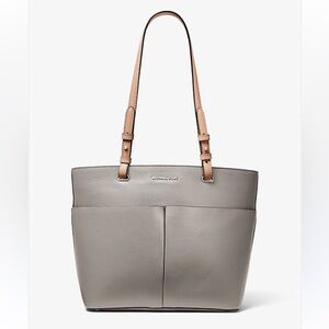 Michael Kors | Pearl Grey Bedford Medium Pebbled Leather Tote Bag